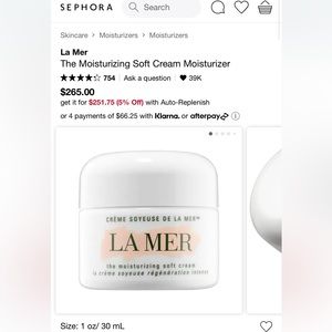 Brand new La mer moisturising cream